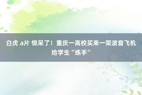 白虎 a片 惊呆了！重庆一高校买来一架波音飞机给学生“练手”