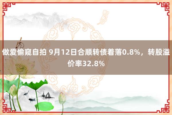 做爱偷窥自拍 9月12日合顺转债着落0.8%，转股溢价率32.8%