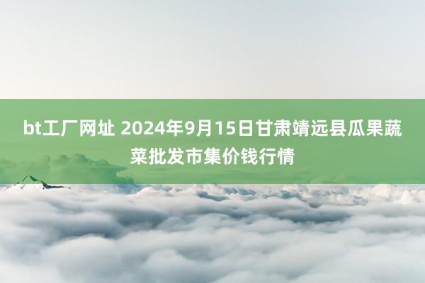 bt工厂网址 2024年9月15日甘肃靖远县瓜果蔬菜批发市集价钱行情