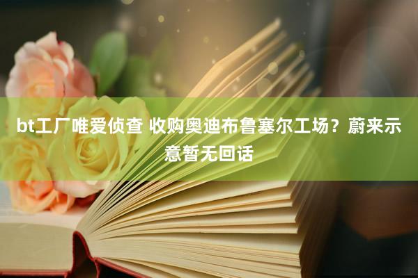 bt工厂唯爱侦查 收购奥迪布鲁塞尔工场？蔚来示意暂无回话