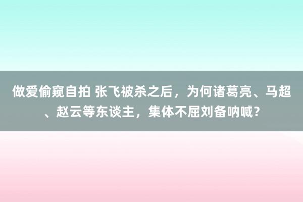 做爱偷窥自拍 张飞被杀之后，为何诸葛亮、马超、赵云等东谈主，集体不屈刘备呐喊？