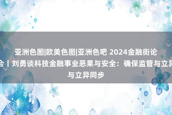 亚洲色图|欧美色图|亚洲色吧 2024金融街论坛年会丨刘勇谈科技金融事业恶果与安全：确保监管与立异同步