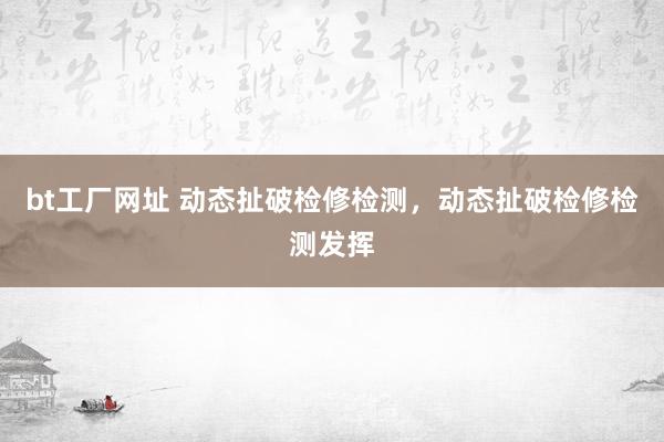 bt工厂网址 动态扯破检修检测，动态扯破检修检测发挥