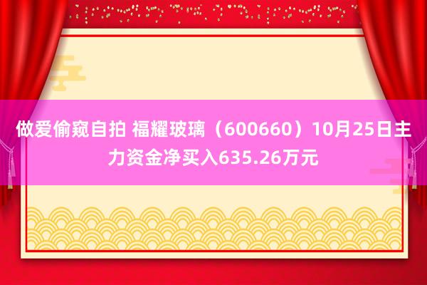 做爱偷窥自拍 福耀玻璃（600660）10月25日主力资金净买入635.26万元