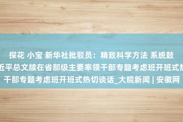 探花 小宝 新华社批驳员：精致科学方法 系统鼓舞校阅——三论学习习近平总文牍在省部级主要率领干部专题考虑班开班式热切谈话_大皖新闻 | 安徽网