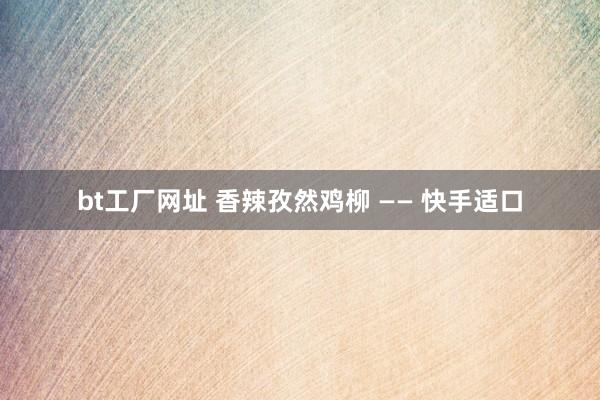 bt工厂网址 香辣孜然鸡柳 —— 快手适口