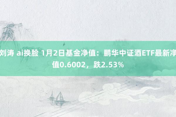 刘涛 ai换脸 1月2日基金净值：鹏华中证酒ETF最新净值0.6002，跌2.53%